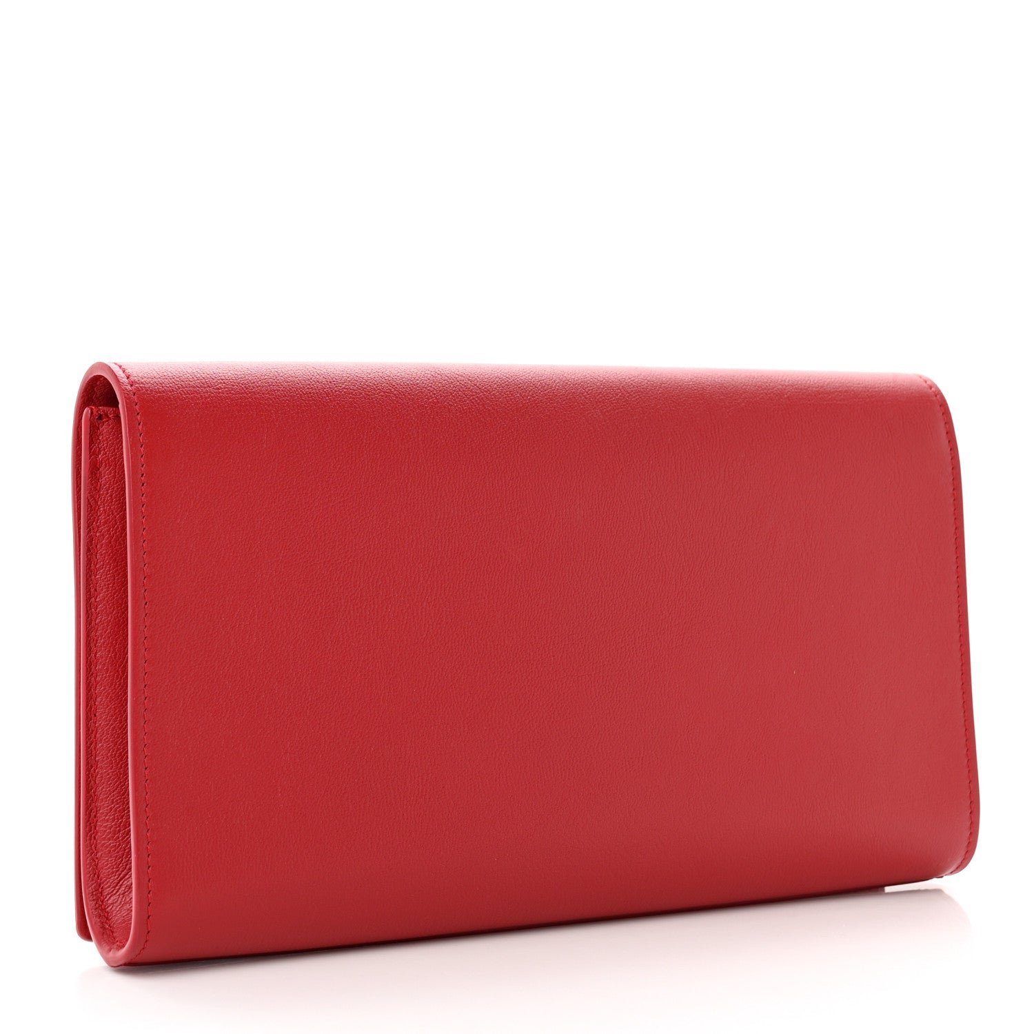 Saint Laurent Calfskin Monogram Large Belle De Jour Clutch Red 3 of 11