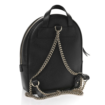 Gucci Pebbled Calfskin Soho Chain Backpack Black 3 of 9