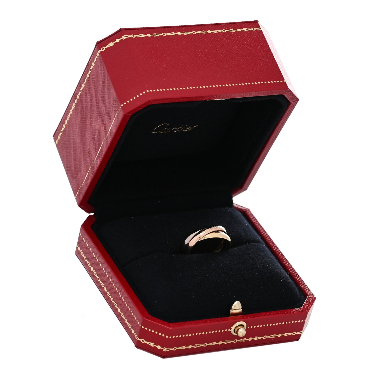 18K Pink Yellow White Gold Classic Trinity Ring 50 5.25