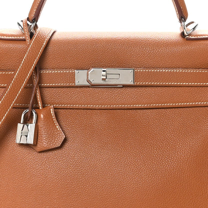 Hermes Courchevel Kelly Retourne 32 Gold 8 of 12