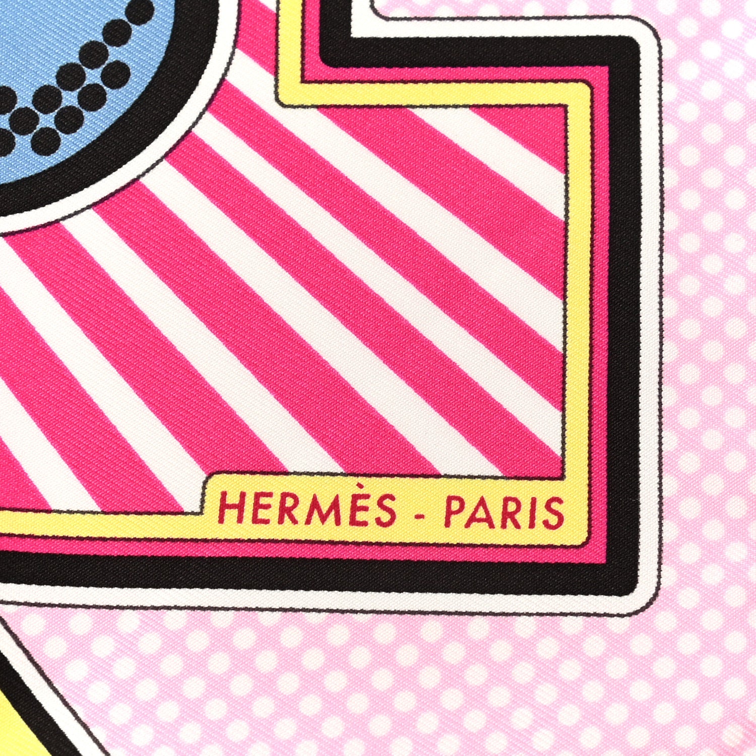 Hermes Silk Pegase Pop Scarf 45 Rose Bleu Jaune 4 of 6