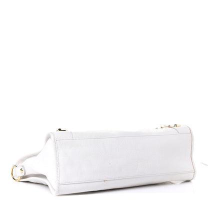 Balenciaga Chevre Gold Metallic Edge Hardware City White 3 of 4