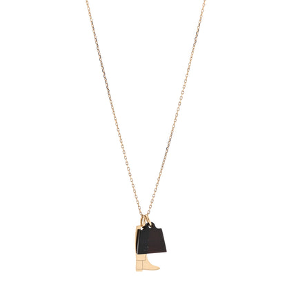 Hermes Permabrass Buffalo Horn Amulette Maroquinier PM Pendant Necklace 1 of 7