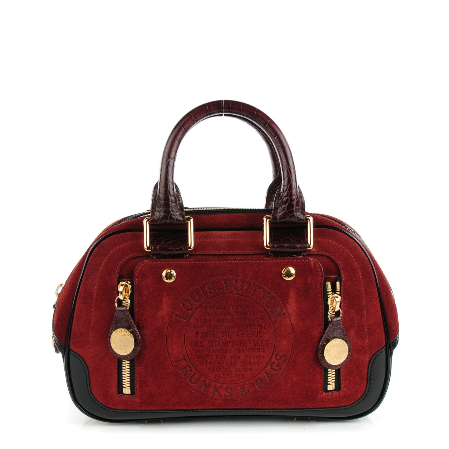 Suede Stamped Havane Bowler PM Brun