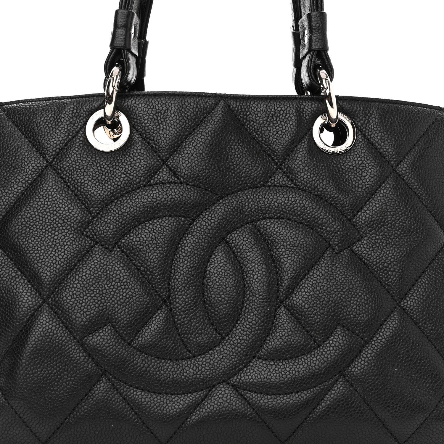 Chanel Soft Caviar Quilted CC Timeless Tote Black 8 of 10