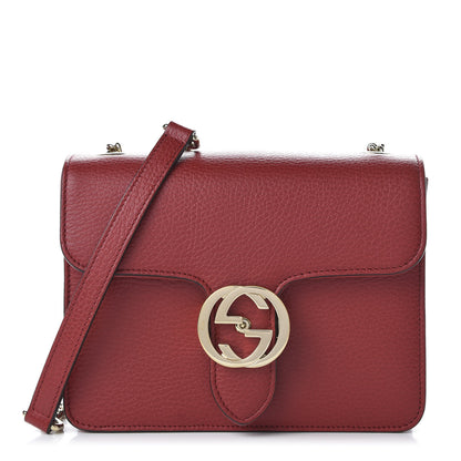 Gucci Dollar Calfskin Small Interlocking G Shoulder Bag Red 1 of 10