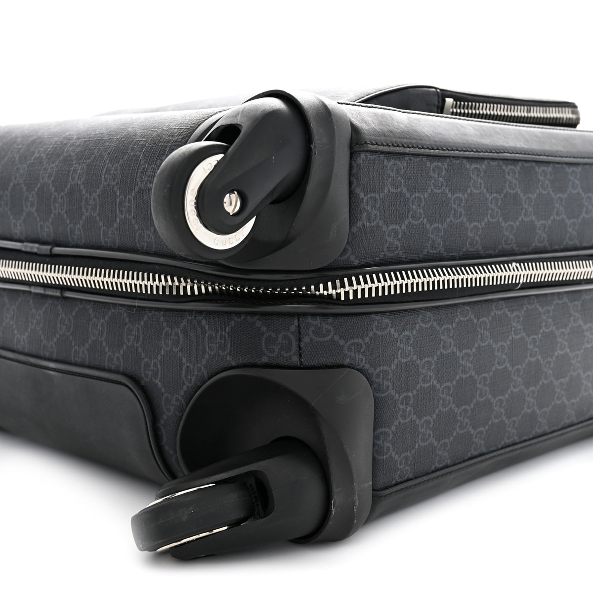 Gucci GG Supreme Monogram Gran Turismo Suitcase Black Grey 9 of 12