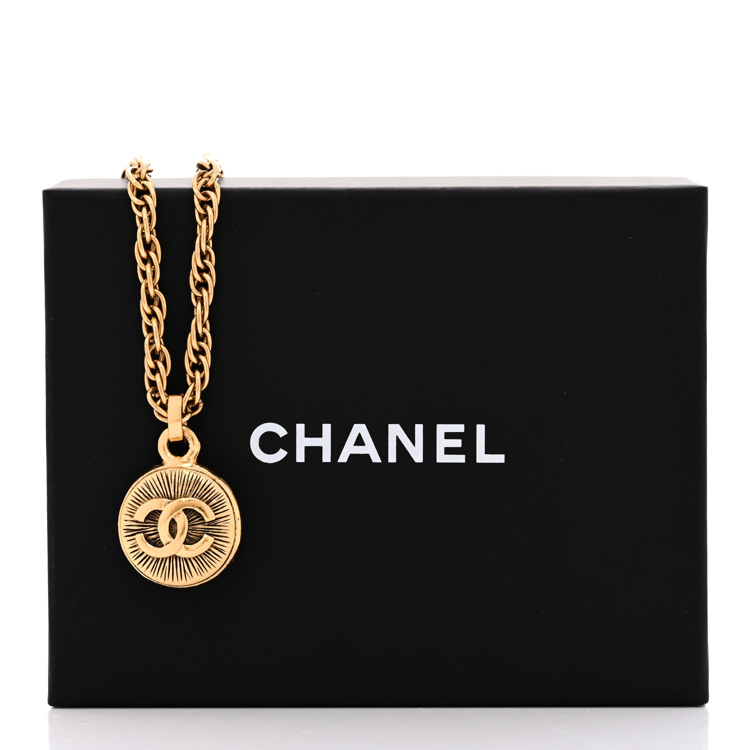 Chanel CC Pendant Necklace Gold 7 of 7