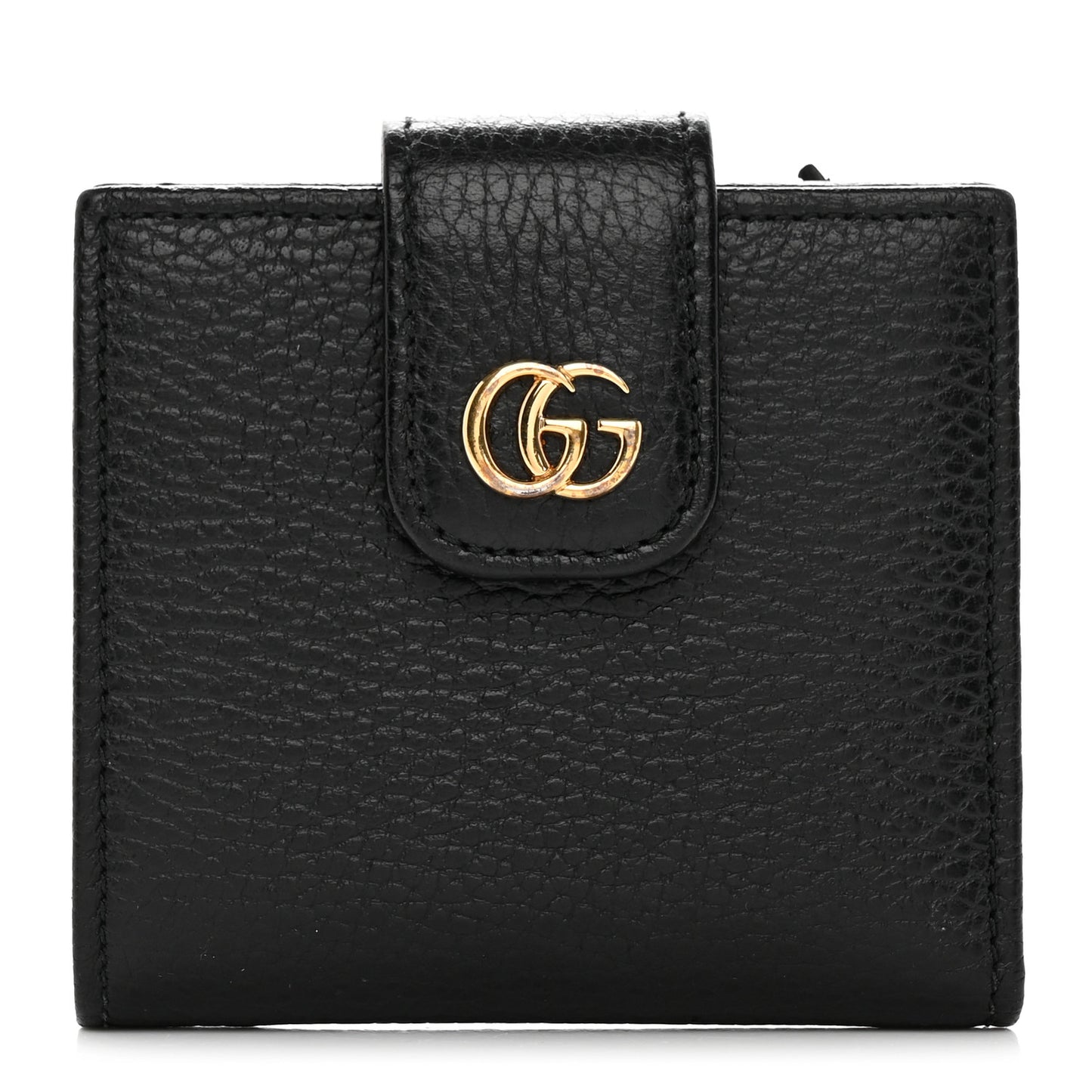 Dollar Calfskin GG Marmont French Wallet Black