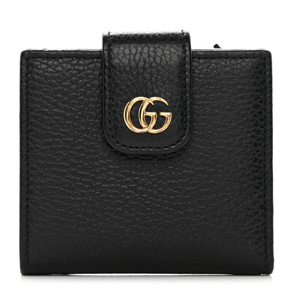 Gucci Dollar Calfskin GG Marmont French Wallet Black 1 of 10
