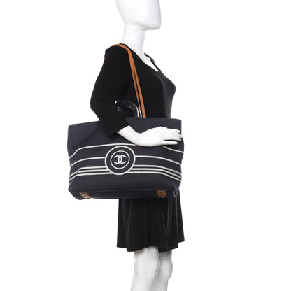 Chanel Denim Large Shopping Tote Blue 2 of 10