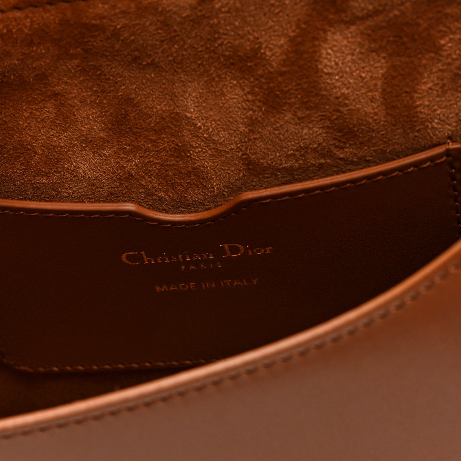 Christian Dior Box Calfskin Medium Bobby Flap Dark Tan 6 of 9