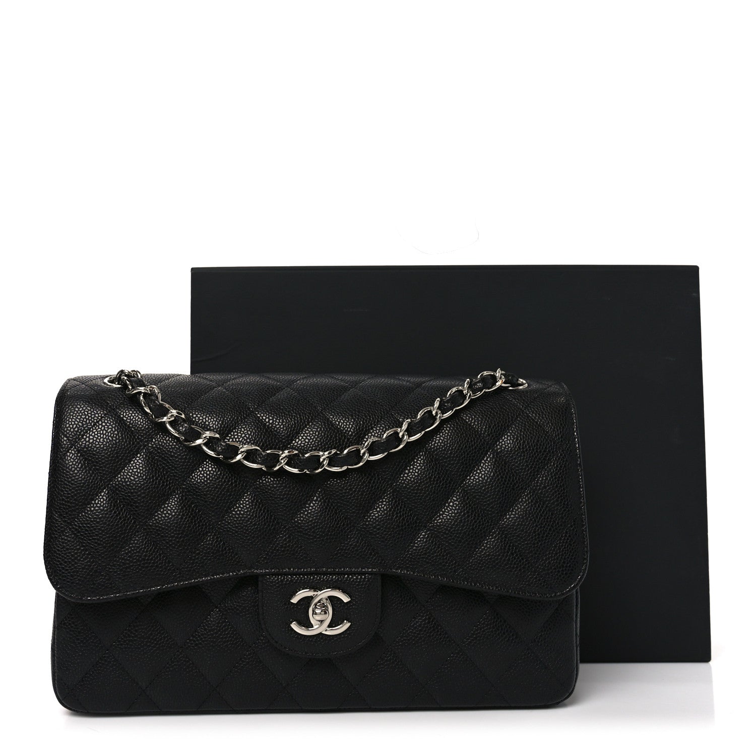 Chanel Caviar Quilted Jumbo Double Flap Black 11 of 11