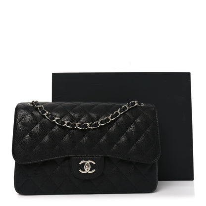 Chanel Caviar Quilted Jumbo Double Flap Black 11 of 11
