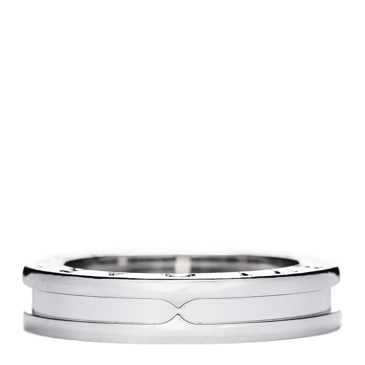 Bulgari 18K White Gold B.Zero1 One-Band Ring 51 5.75 1 of 6