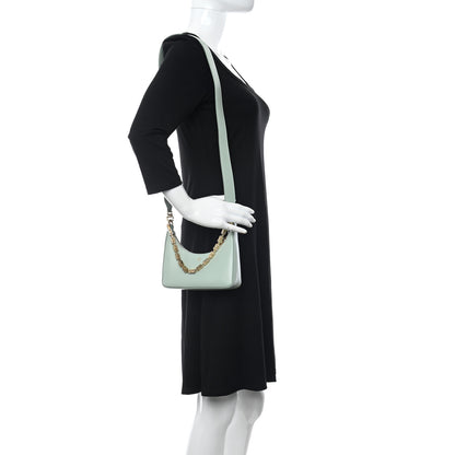 Givenchy Smooth Calfskin Mini Moon Cut Out Shoulder Bag Celadon 2 of 10
