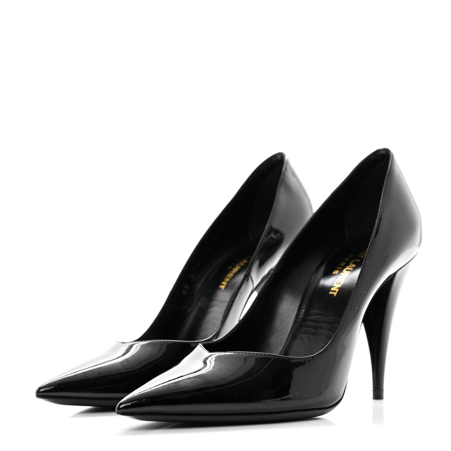 Patent Calfskin Kiki 100 Pumps 36.5 Black