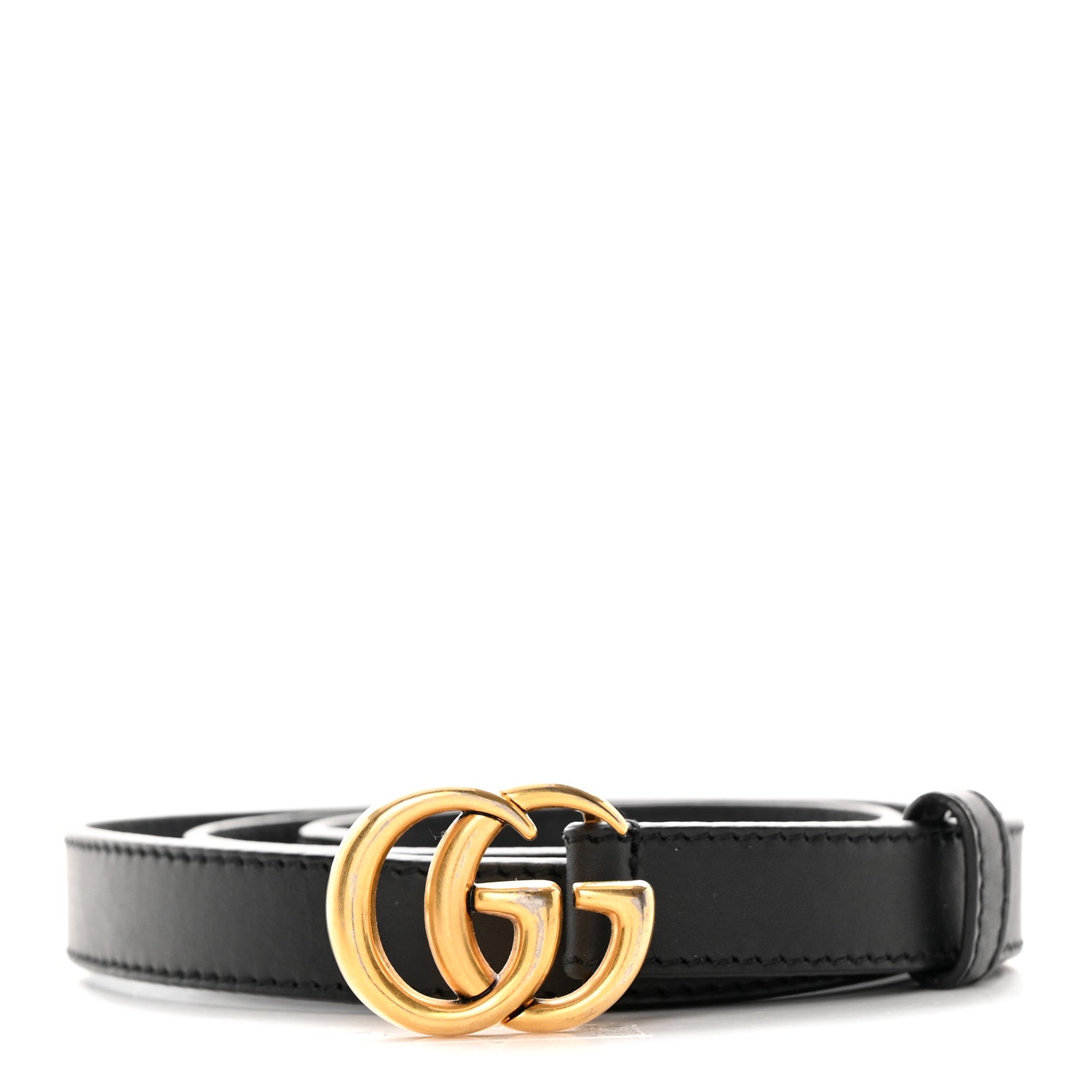 Gucci Calfskin Double G 20mm Belt 85 34 Black 1 of 6