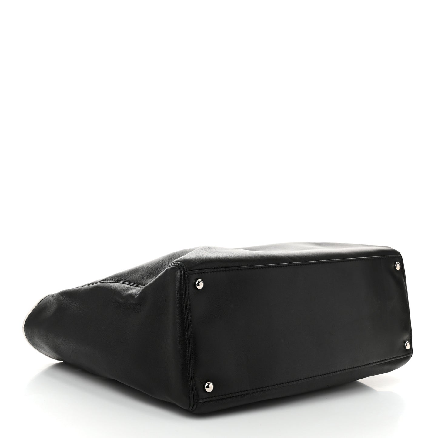 Lambskin Executive Cerf Shopper Tote Black
