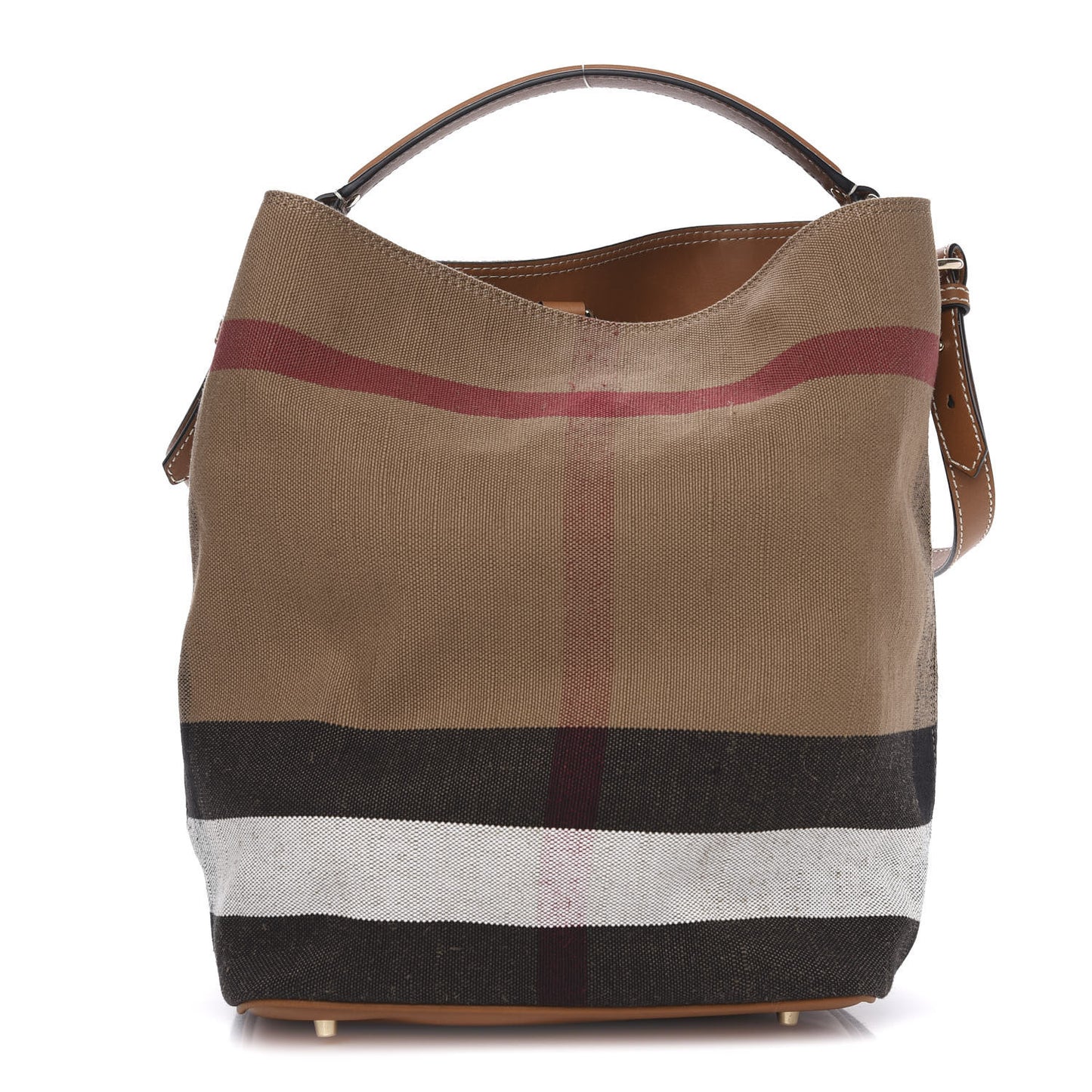 Canvas Mega Check Medium Ashby Hobo Saddle Brown