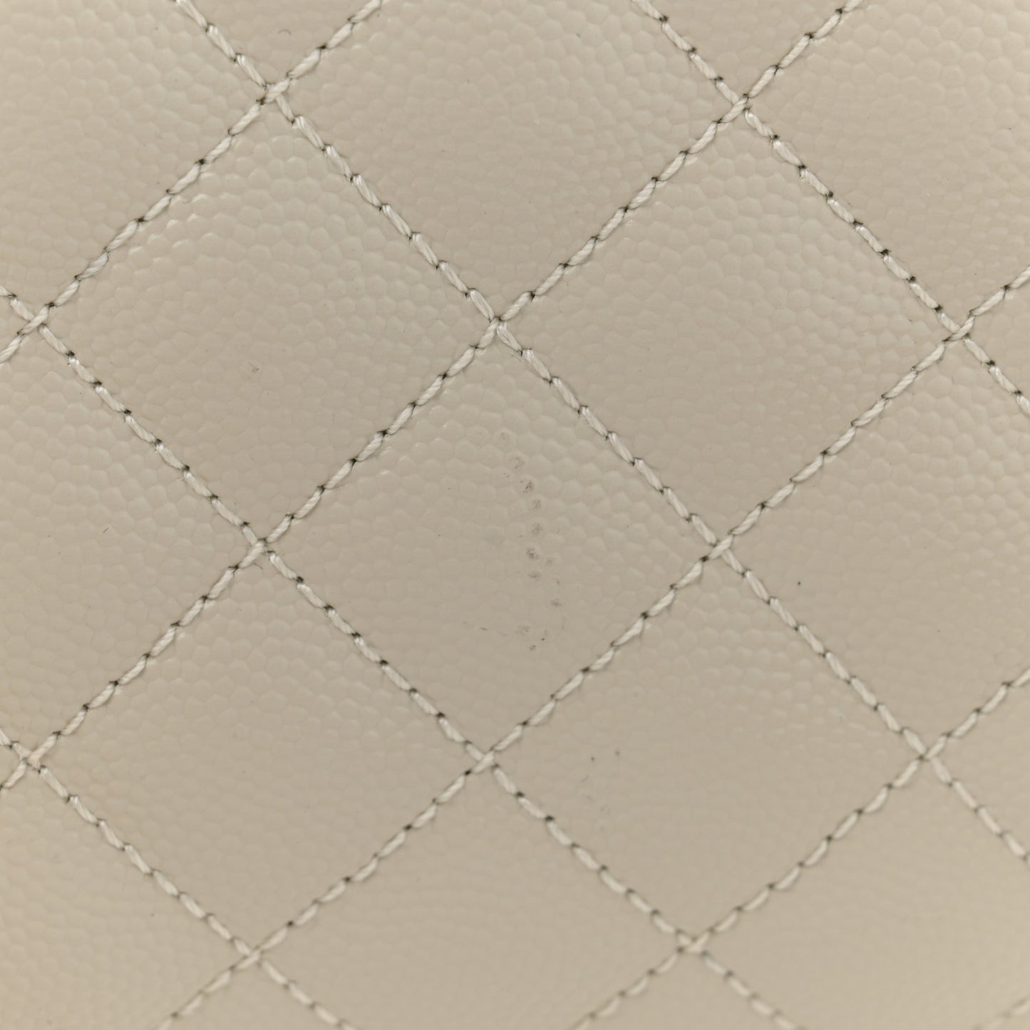 Grain De Poudre Mixed Matelasse Large Triquilt Monogram Satchel Crema Soft