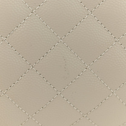 Saint Laurent Grain De Poudre Mixed Matelasse Large Triquilt Monogram Satchel Crema Soft 12 of 12