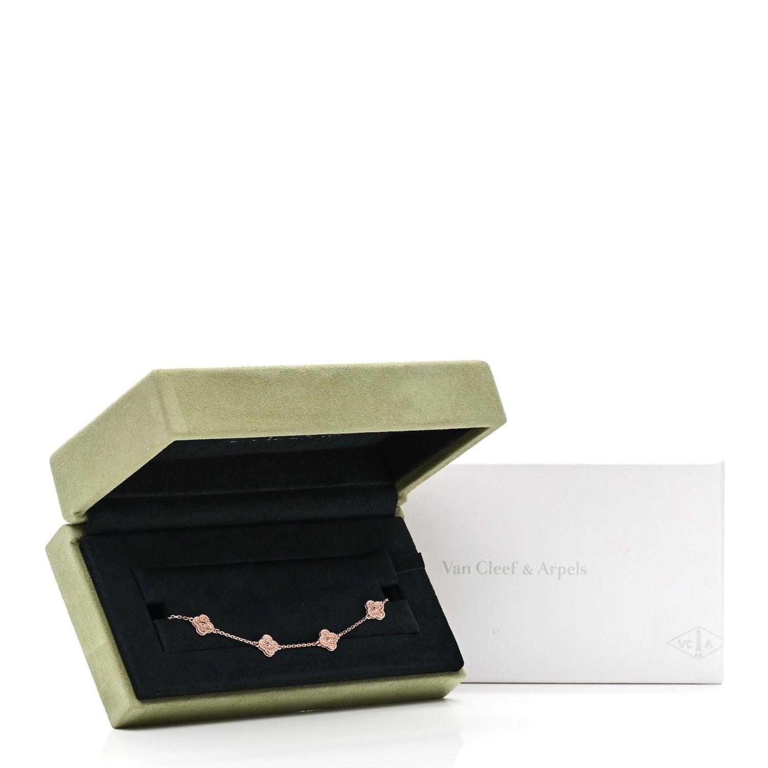 Van Cleef & Arpels 18K Rose Gold 6 Motifs Sweet Alhambra Bracelet