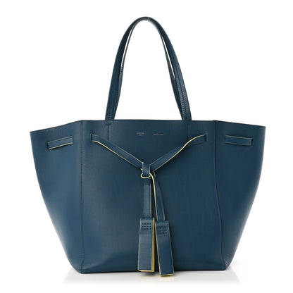 Celine Smooth Calfskin Small Tassel Cabas Phantom Deep Blue 1 of 9
