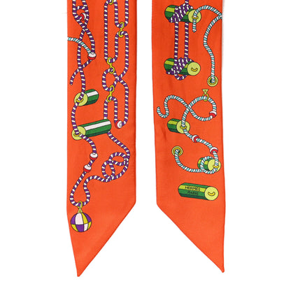 Hermes Silk Cordages Twilly Scarf Orange 4 of 4