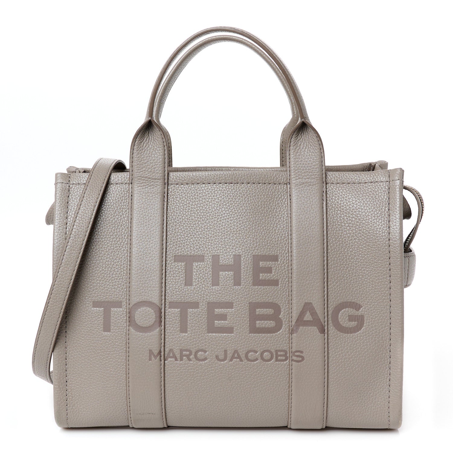 Marc Jacobs Grained Calfskin Medium The Tote Bag Cement 1 of 11