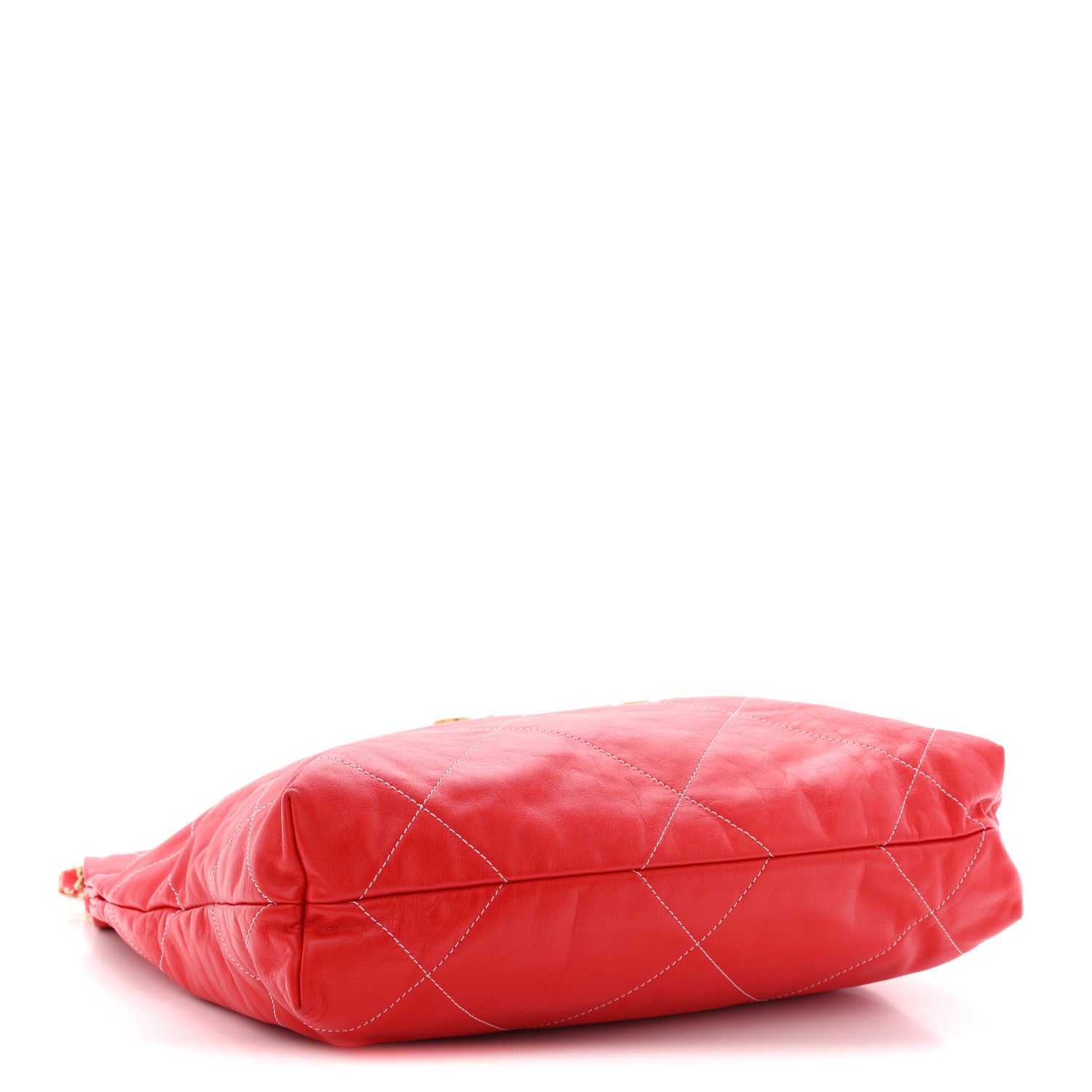 Chanel Shiny Calfskin Stitched Quilted Small Chanel 22 Red 5 of 11