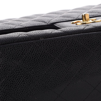 Chanel Caviar Quilted Jumbo Double Flap Black 15 of 16