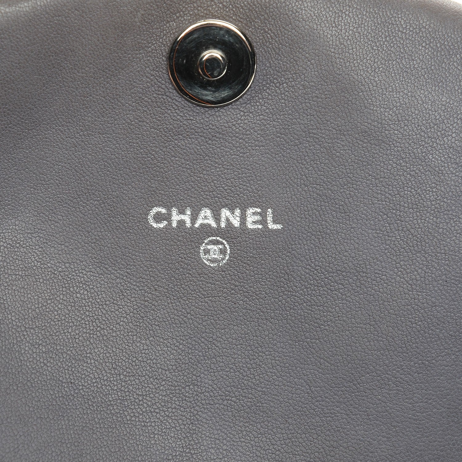 Chanel Lambskin Half Moon Wallet On Chain WOC Blue 6 of 8