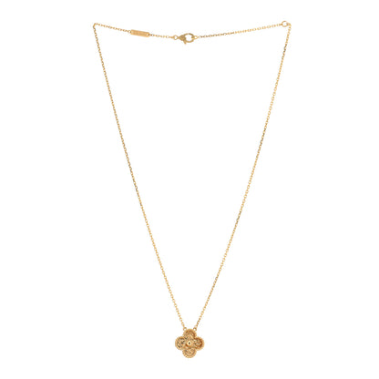 Van Cleef & Arpels 18K Yellow Gold Vintage Alhambra Pendant Necklace 3 of 6