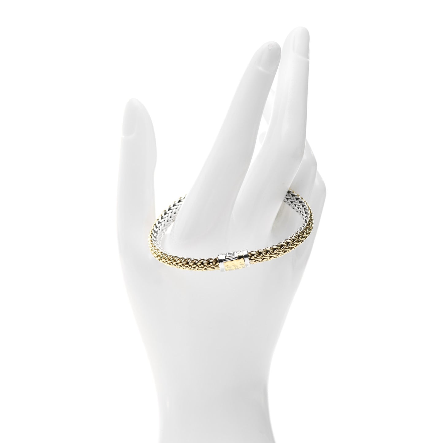 Sterling Silver 18K Yellow Gold 5mm Classic Chain Reversible Bracelet