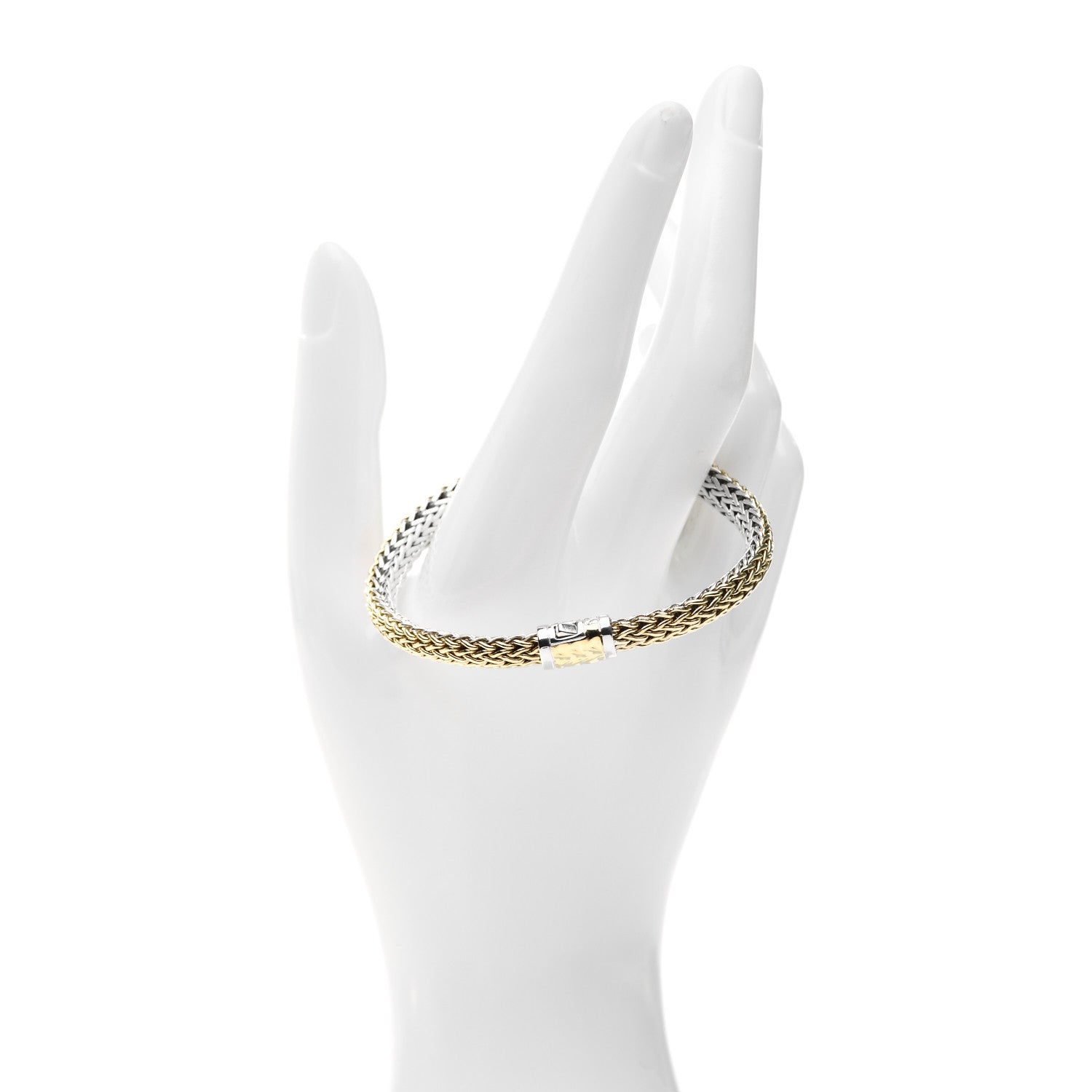 John Hardy Sterling Silver 18K Yellow Gold 5mm Classic Chain Reversible Bracelet 2 of 7