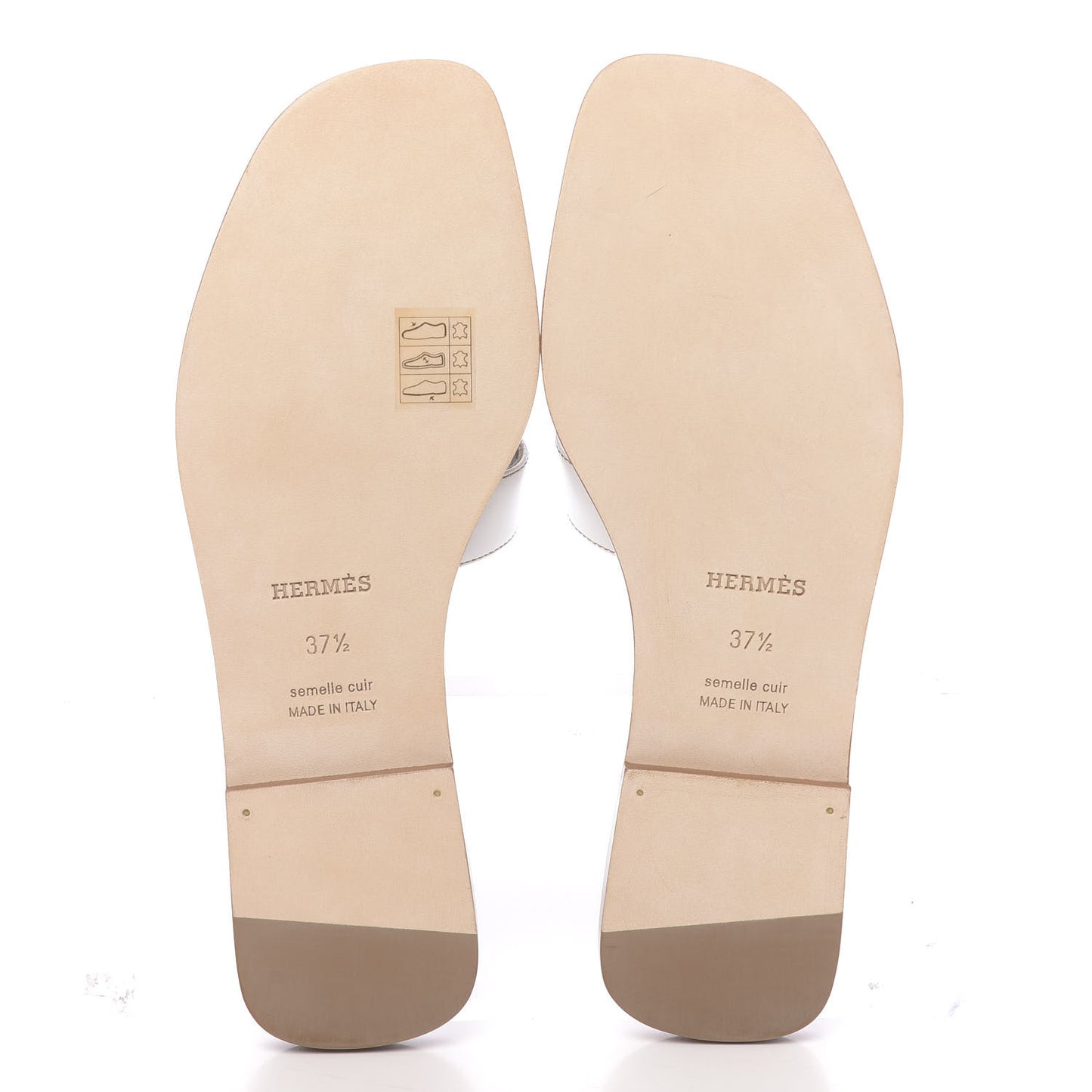 Box Calfskin Oran Sandals 37.5 White