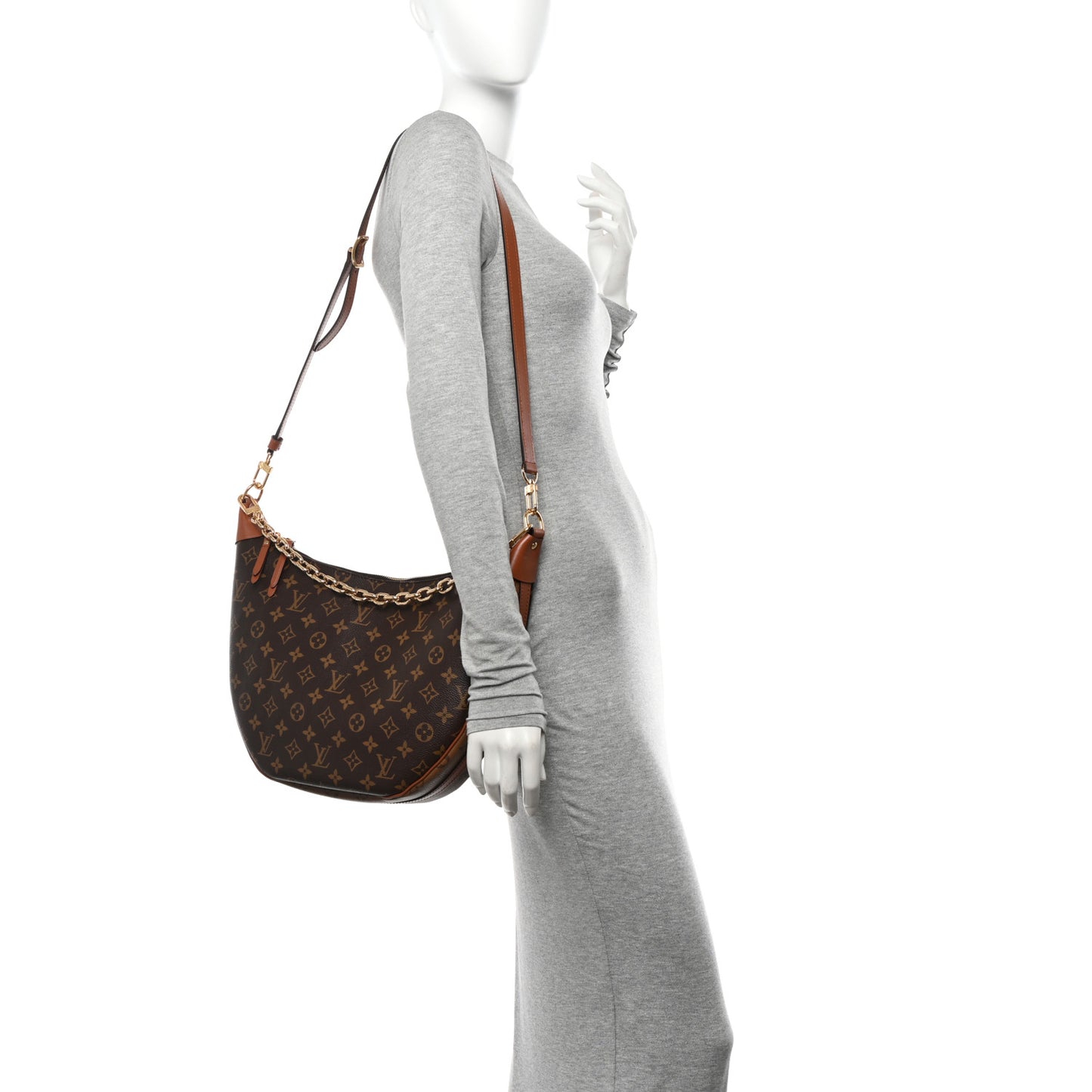 Reverse Monogram Loop Hobo