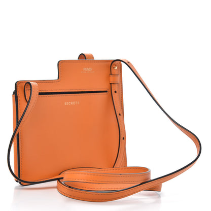 Fendi Vitello Grace Matte Two Pocket Mini Crossbody Aranciata 3 of 9