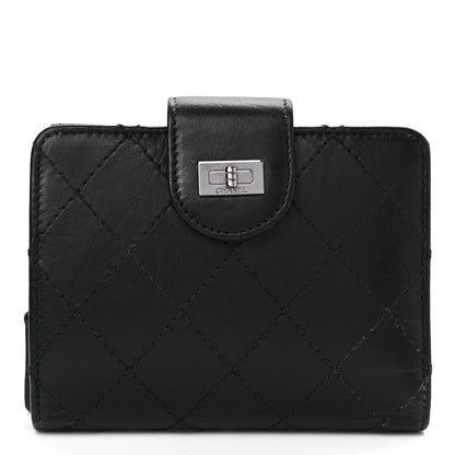 Chanel Aged Lambskin Quilted Reissue French Wallet Black 1 of 12