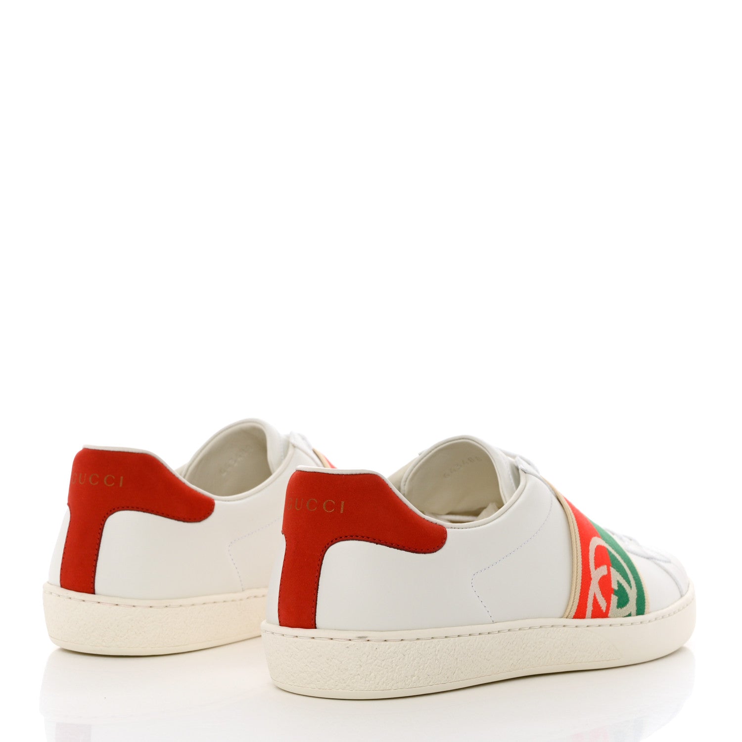 Gucci Calfskin Web Interlocking G Mens Ace Sneakers 9 White 4 of 9