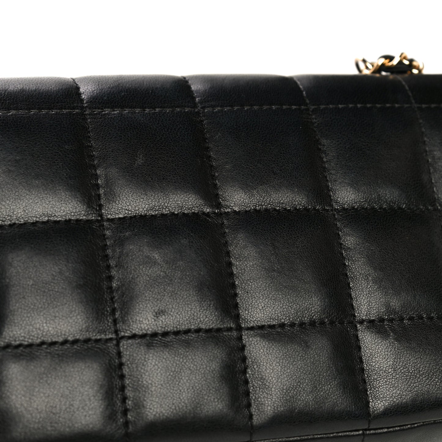 Lambskin Quilted Mini Chocolate Bar Flap Black