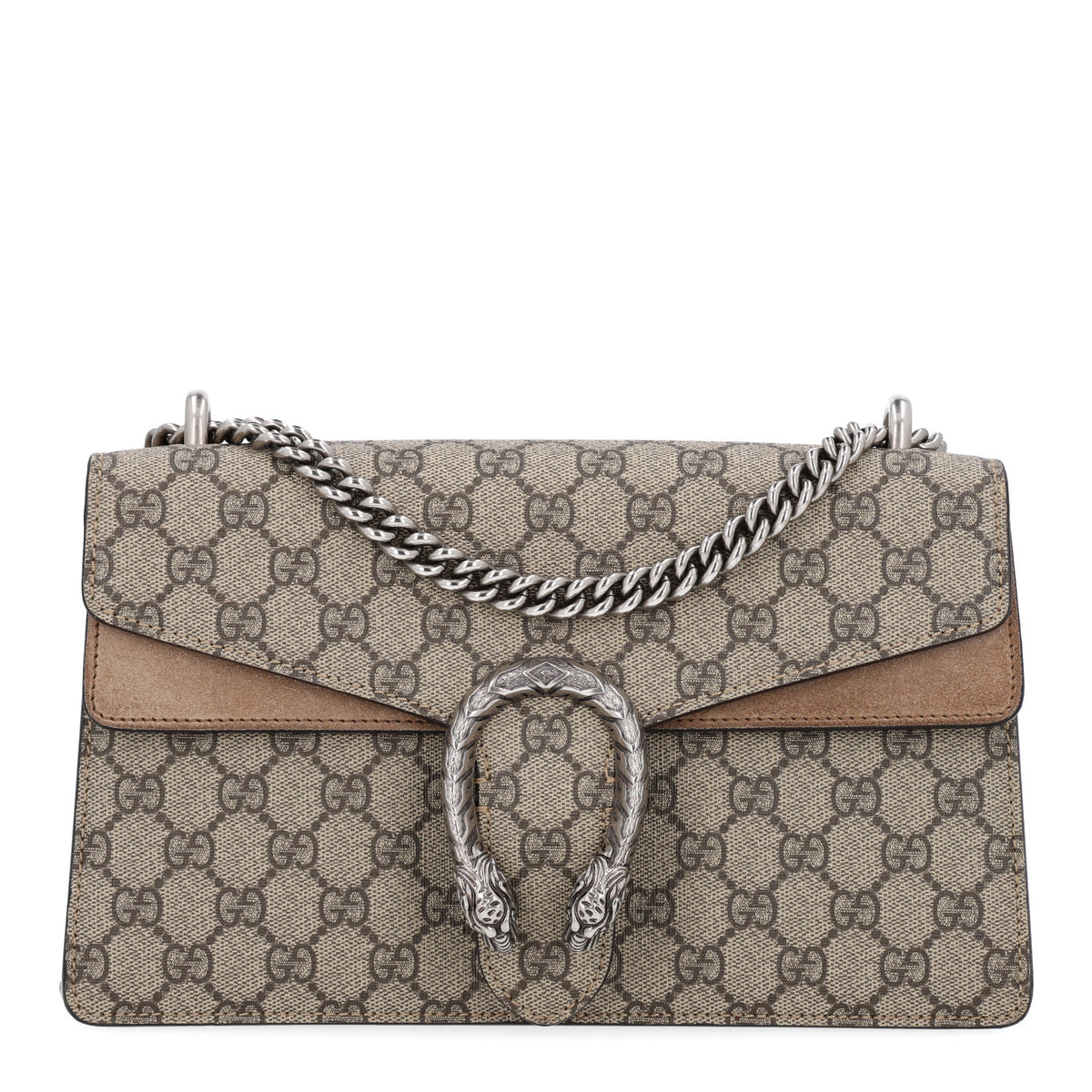 Gucci GG Supreme Monogram Small Dionysus Shoulder Bag Taupe 1 of 9