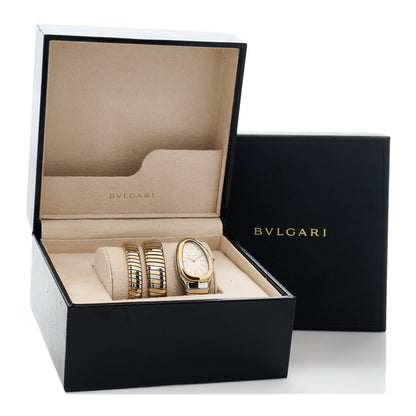 Bulgari Stainless Steel 18K Rose Gold 35mm Serpenti Tubogas Double Spiral Quartz Watch 4 of 4