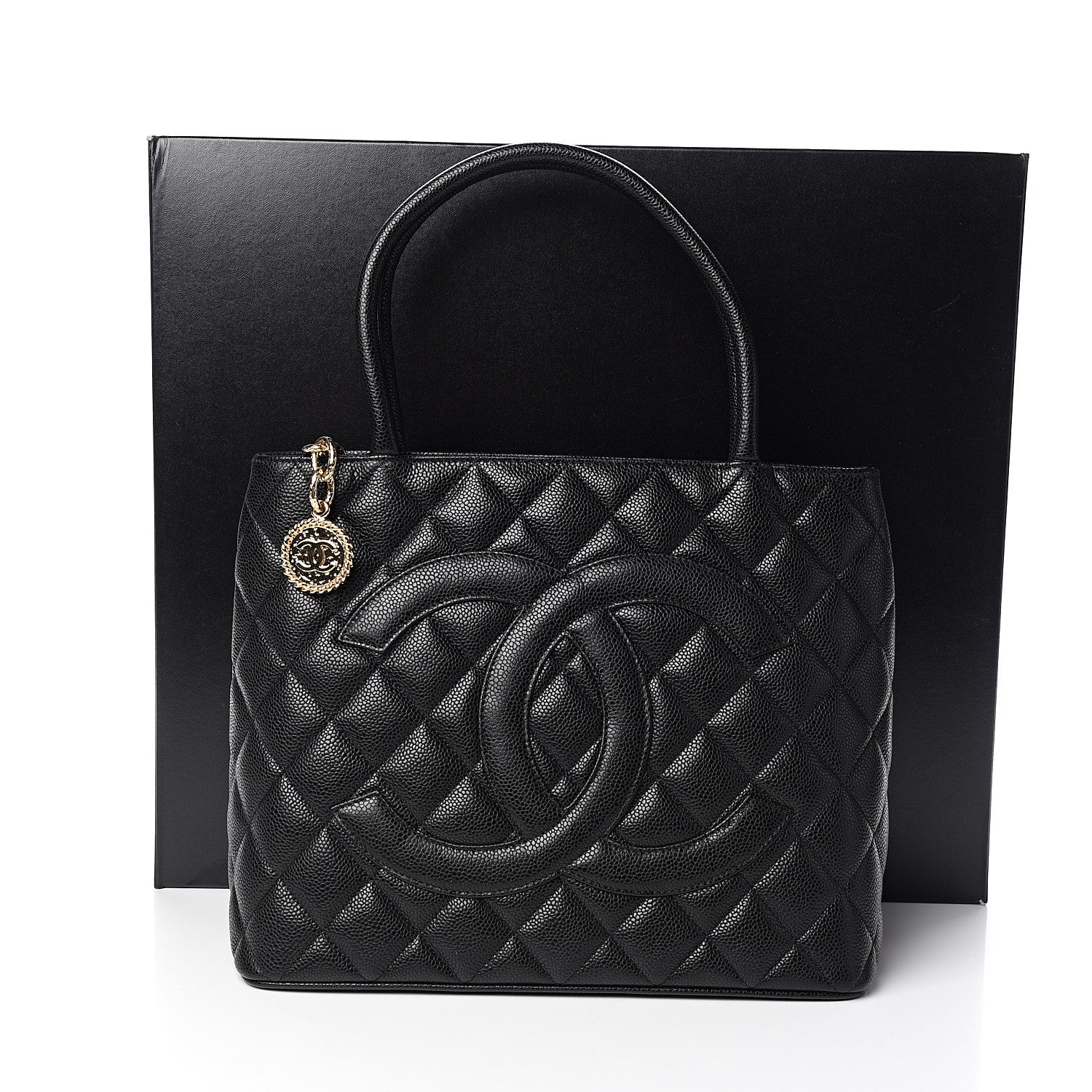 Chanel Caviar Quilted Medallion Tote Black 9 of 9