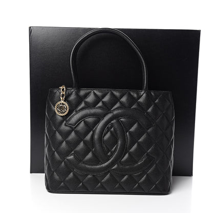 Chanel Caviar Quilted Medallion Tote Black 9 of 9