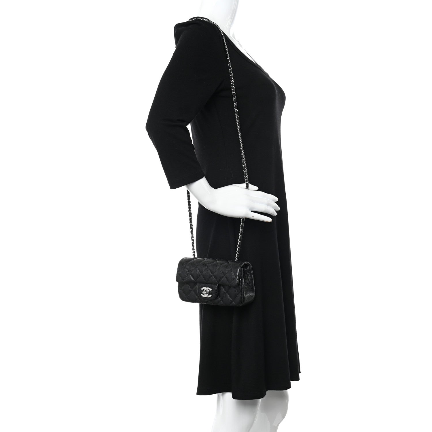 Chanel Caviar Quilted Extra Mini Flap Black 2 of 9