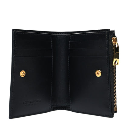 Bottega Veneta Nappa Maxi Intrecciato Small Bi-Fold Zip Wallet Black 5 of 10