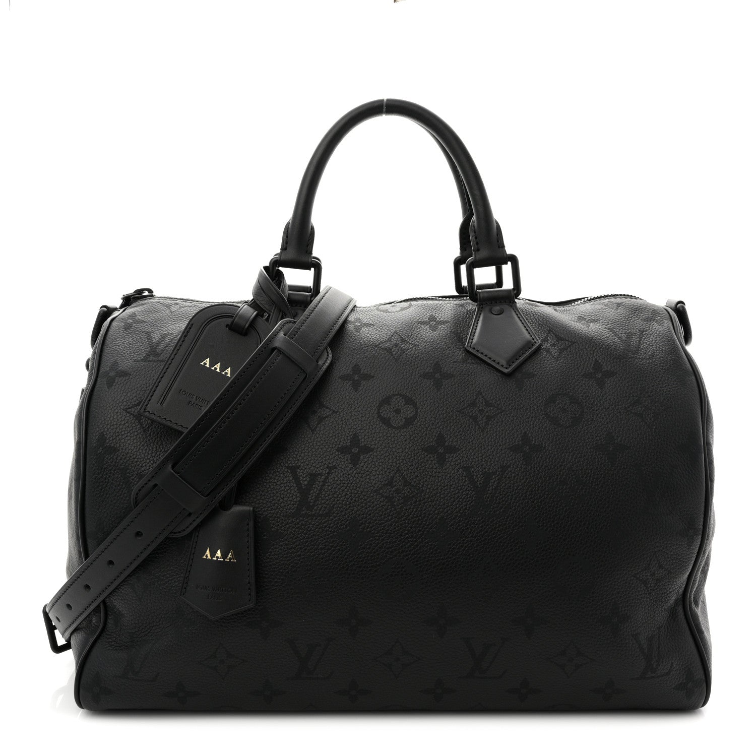 Louis Vuitton Calfskin Monogram Speedy P9 Bandouliere 40 Ultra Black 1 of 18