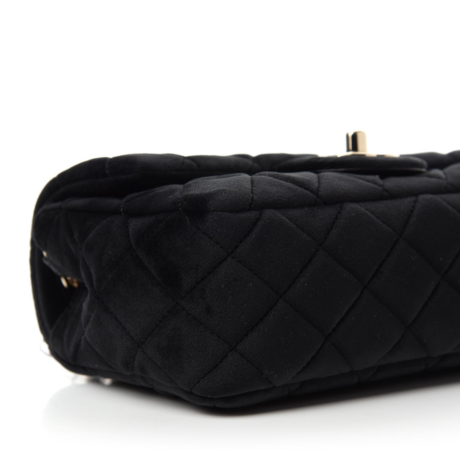 Chanel Velvet Quilted Mini Rectangular Pearl Crush Flap Black 6 of 11